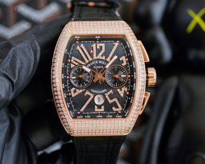 Franck Muller Vanguard Yachting V45 Black Face 7750 Movement 44*54mm Rose Gold Watch
